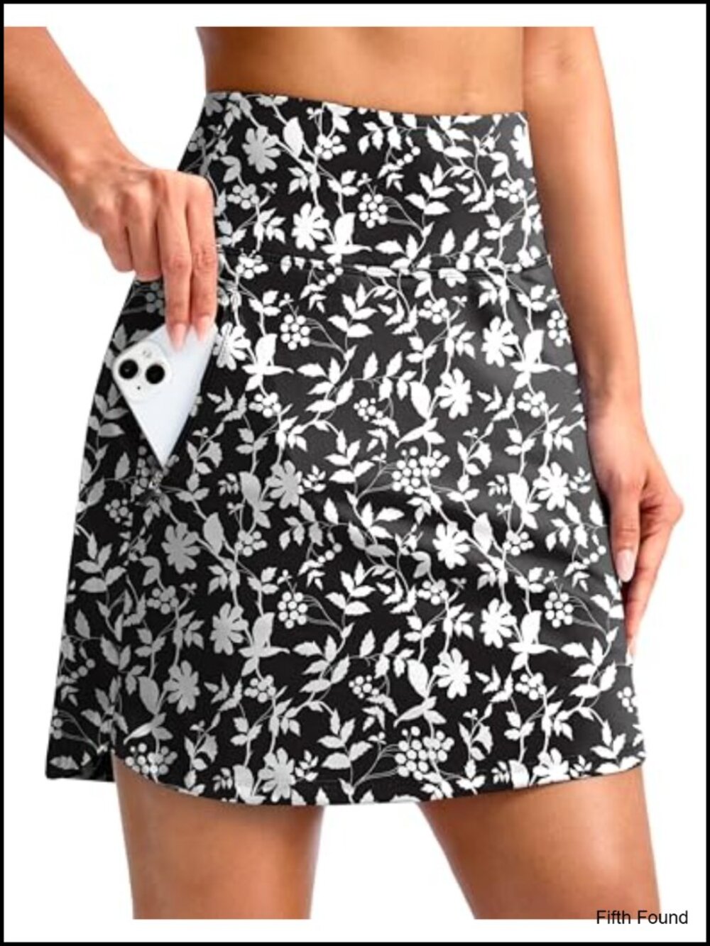 Golf Skorts for Women 18" Knee Length High Waist Zip Pockets 4-Way Stretch